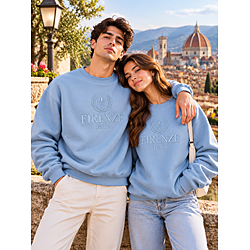 Firenze Italia Felpa Unisex con Collo Rotondo