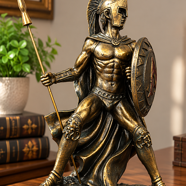 Figurina Soldato Greco - Statua del Guerriero Antico