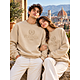 Firenze Italia Felpa con Collo Alto Ricamata di Lusso - Taglie Unisex S-XXL