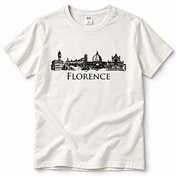Maglietta Grafica Skyline di Firenze
