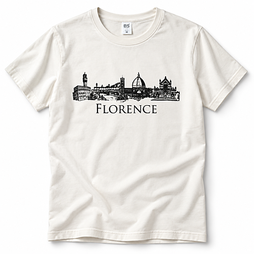 Maglietta Grafica Skyline di Firenze