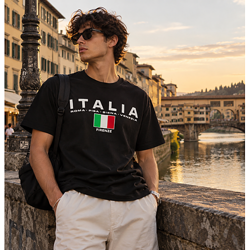 T-Shirt Classica Italiana per Uomini e Donne