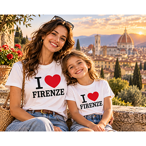 T-shirt I love Firenze per Donne