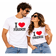 T-shirt I love Firenze per Uomini e Donne
