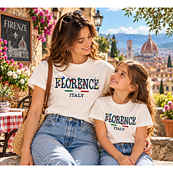 T-Shirt Ricamata Firenze per Donne
