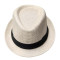 Cappello fedora di paglia beige