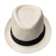 Cappello fedora di paglia beige