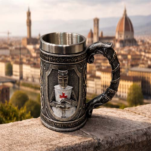 Crusader Knight Mug Gothic Barware Gift