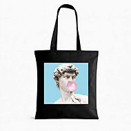 Borsa Tote David Bubble Gum Art in Canvas Nero