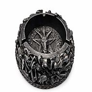 Cenere Gothic Baphomet Decorativo Teschio del Diavolo