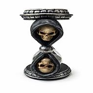 Decorazione Timer di Sabbia Teschio Gotico con Faccina della Morte