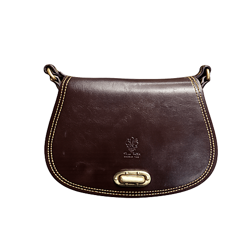 Borsa in pelle con fibbia antica