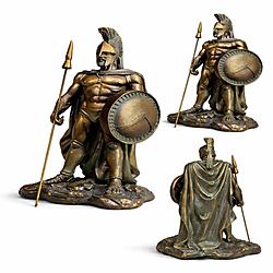 Statua del Guerriero Spartano Greco Leggendario