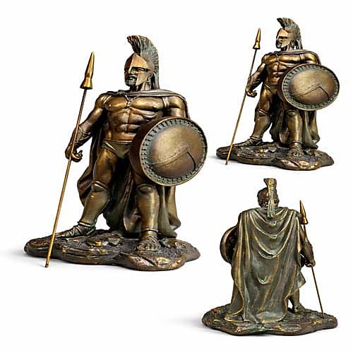 Statua del Guerriero Spartano Greco Leggendario