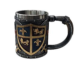 Tazza medievale con scudo araldico