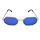 Occhiali da sole ottagonali con lenti blu
