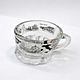 Tazza in Vetro Trasparente Heritage di Praga Design Vintage con Monumenti
