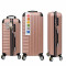 Valigia Premium in ABS con Scocca Rigida Spinner Rosa Oro