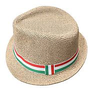 Cappello di paglia con nastro tricolore