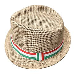 Cappello di paglia con nastro tricolore
