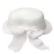 Cappello di paglia con fiocco bianco