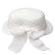 Cappello di paglia con fiocco bianco