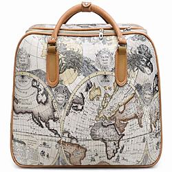 Borsa da Viaggio Retro Mappa del Mondo Vintage