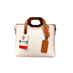 Leather bag with Italian label