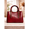 Elegante borsa in pelle bordeaux