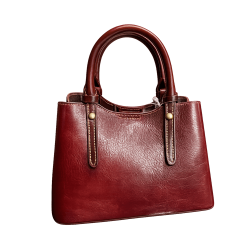 Elegant burgundy leather bag
