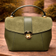 Elegant olive green leather bag