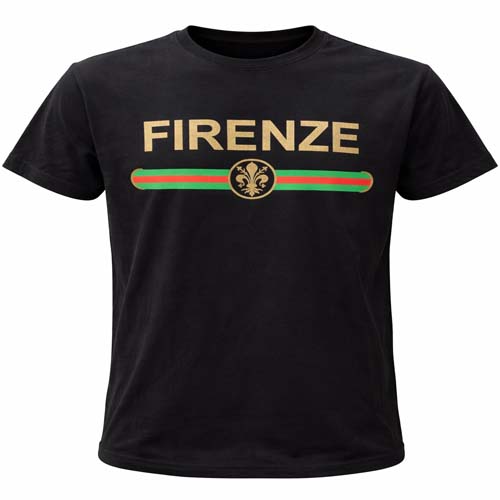 Firenze Elegant Black Stripe Design Tee