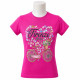 Firenze Italia Butterfly & Floral Bicycle Printed Pink Tee