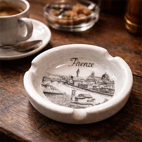 Piatto Portagioie in Ceramica Firenze Skyline Vintage Souvenir