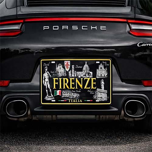 Targa Decorativa in Metallo Firenze Landmark Italia
