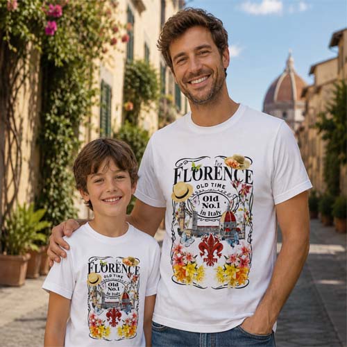 Florence Landmark & Floral Tee
