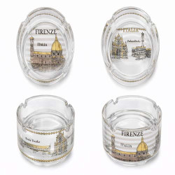 Florence Landmark Glass Ashtray Firenze Italy Collectible