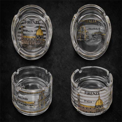 Firenze Italy Glass Ashtray Florence Landmark Decorative Ashtray