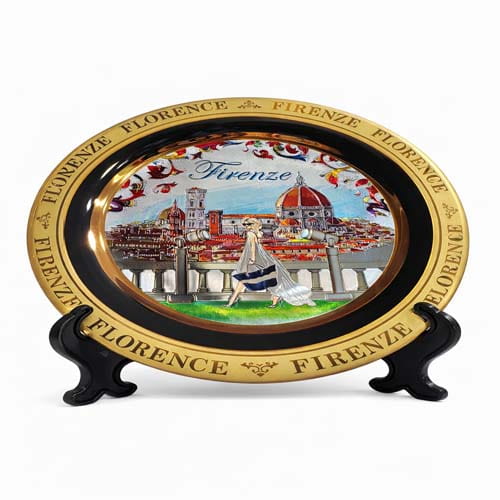 Florence Skyline Souvenir Plate Tuscany Decor
