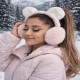 Fluffy Pink Bear Ear Earmuffs Fashion Winter Ear Warmers
