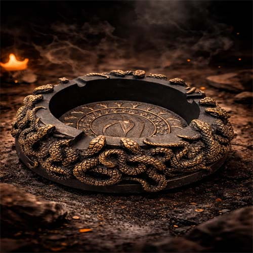 Gothic Snake Ashtray Vintage Resin Cigarette Holder