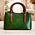 Borsa in pelle verde di Firenze