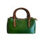 Green leather bag from Florence
