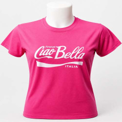 Hot Pink Firenze Ciao Bella Fashion Graphic Tee