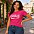 T-shirt Grafica Fashion Ciao Bella Firenze Rosa Fluo