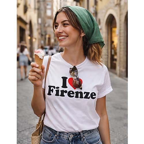 T-shirt I love Firenze per Donne