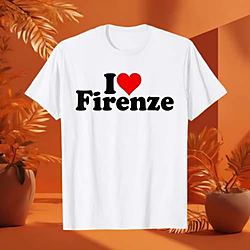 T-shirt I love Firenze per Uomini e Donne