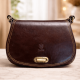 Leather bag with antique buckle