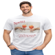 Man in spritz-themed T-shirt