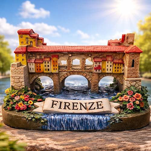 Miniatura Ponte Vecchio A Firenze
